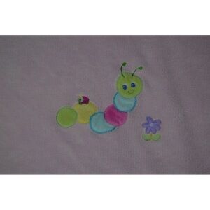 Northpoint Caterpillar Baby Blanket Pink Ladybug Flower Worm Yellow Blue Green